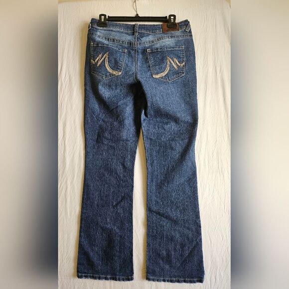 Maurices Jeans Womens 5/6 S (30x29) Blue Boot Cut Mid-Rise Denim Embroidered GUC - Picture 1 of 10